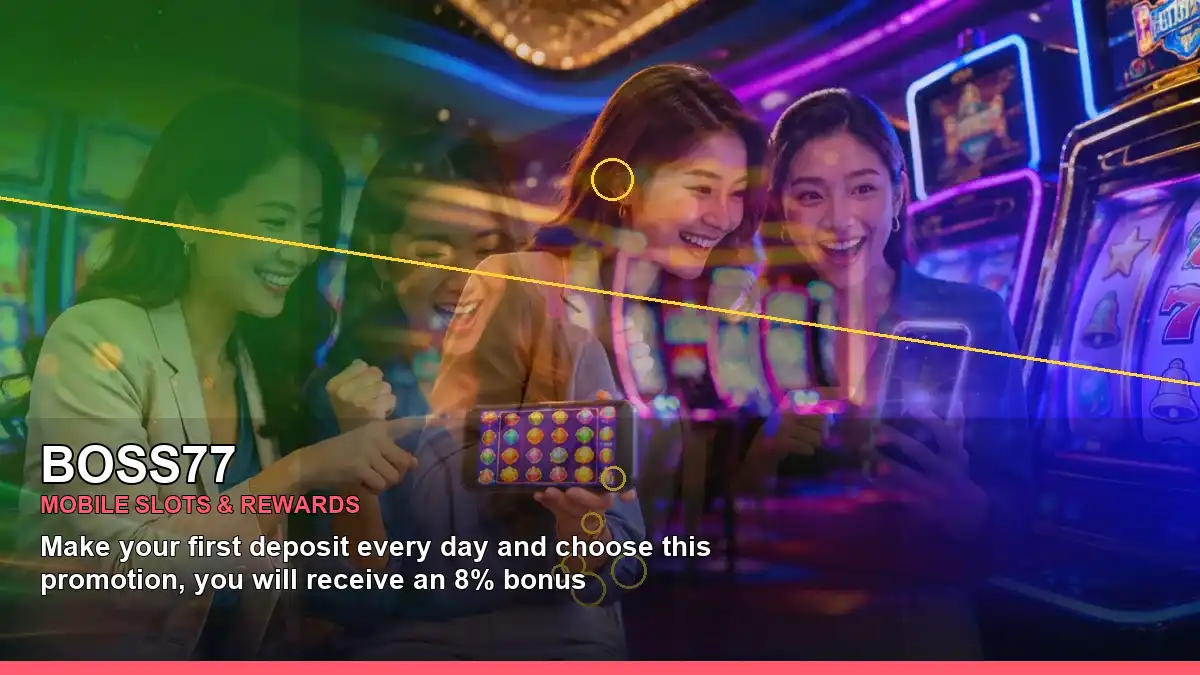 BOSS77 panoramic reel lucky reels online slot games highlighting mobile-friendly casino play